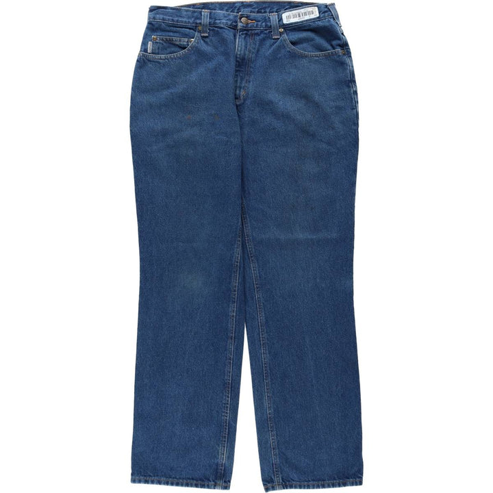 Carhartt Relaxed Fit Tapered Denim Pants for Men, W34 equivalent cotton blue type Vintage Second Hand