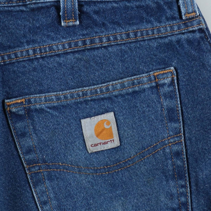 Carhartt Relaxed Fit Tapered Denim Pants for Men, W34 equivalent cotton blue type Vintage Second Hand