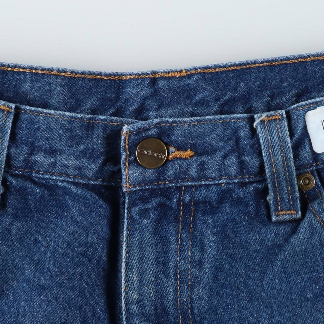 Carhartt Relaxed Fit Tapered Denim Pants for Men, W34 equivalent cotton blue type Vintage Second Hand