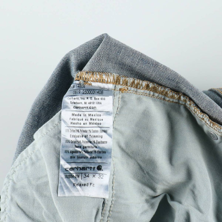 Carhartt Relaxed Fit Straight Denim Pants, Men's, Size 35 cotton blue type Vintage Second Hand