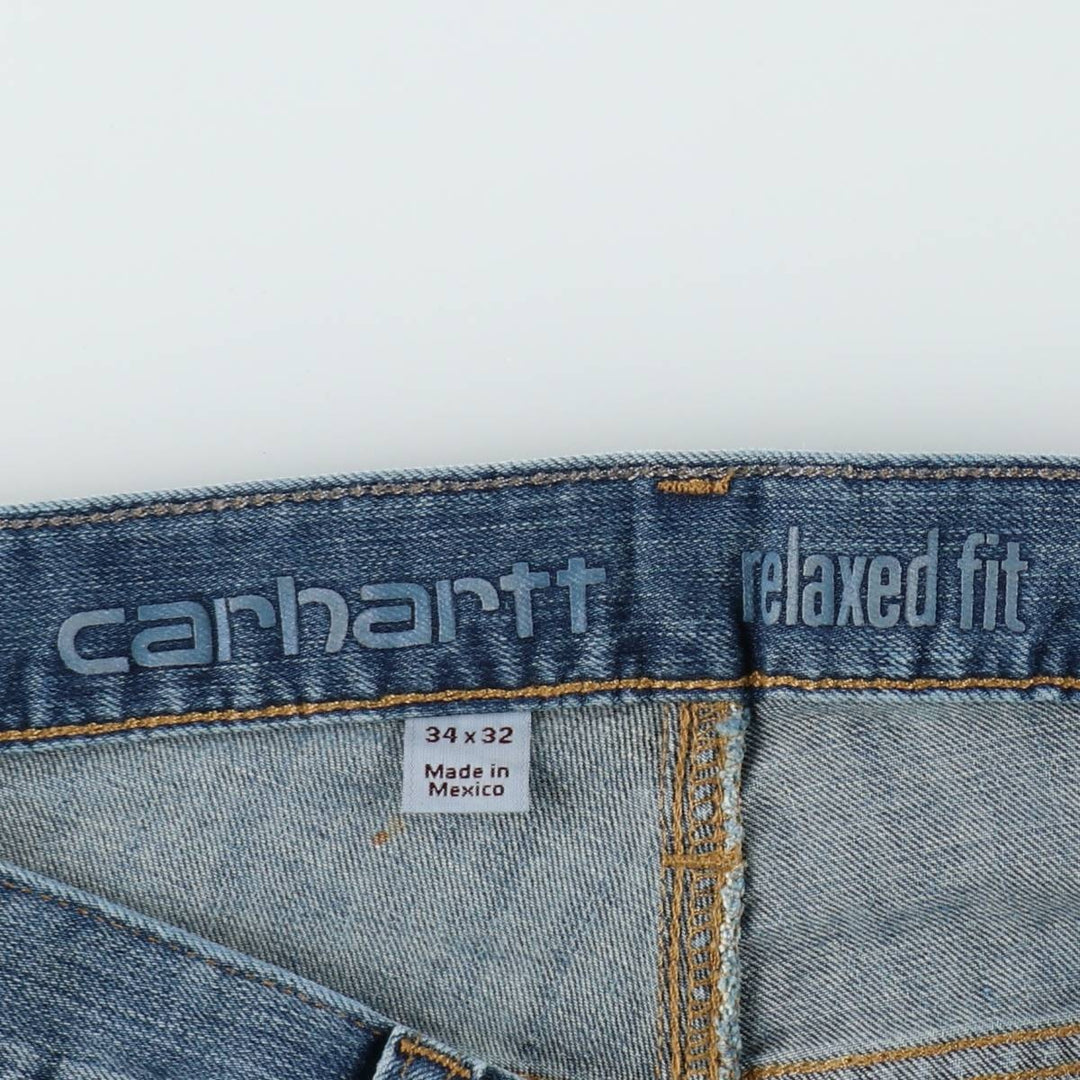 Carhartt Relaxed Fit Straight Denim Pants, Men's, Size 35 cotton blue type Vintage Second Hand