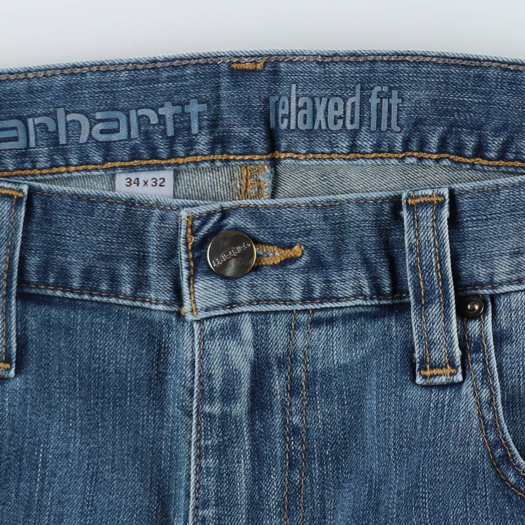 Carhartt Relaxed Fit Straight Denim Pants, Men's, Size 35 cotton blue type Vintage Second Hand