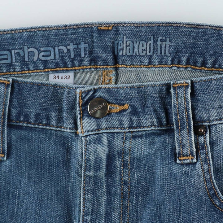Carhartt Relaxed Fit Straight Denim Pants, Men's, Size 35 cotton blue type Vintage Second Hand