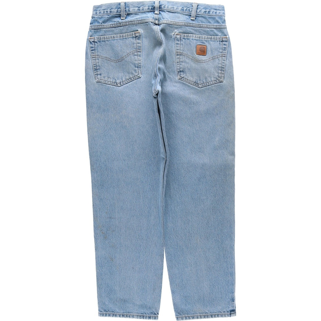 Carhartt Relaxed Fit Tapered Denim Pants for Men, W34 equivalent cotton blue type Vintage Second Hand