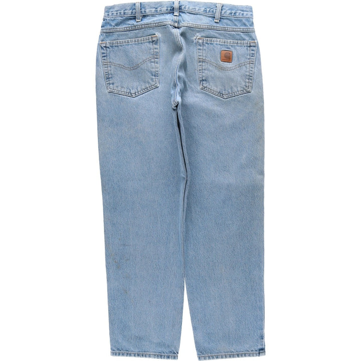 Carhartt Relaxed Fit Tapered Denim Pants for Men, W34 equivalent cotton blue type Vintage Second Hand