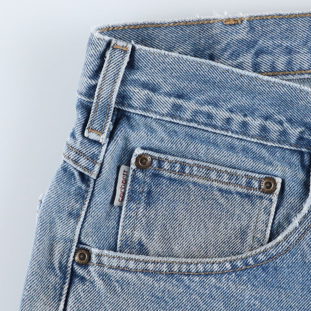 Carhartt Relaxed Fit Tapered Denim Pants for Men, W34 equivalent cotton blue type Vintage Second Hand