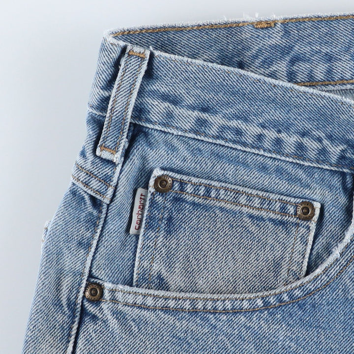 Carhartt Relaxed Fit Tapered Denim Pants for Men, W34 equivalent cotton blue type Vintage Second Hand