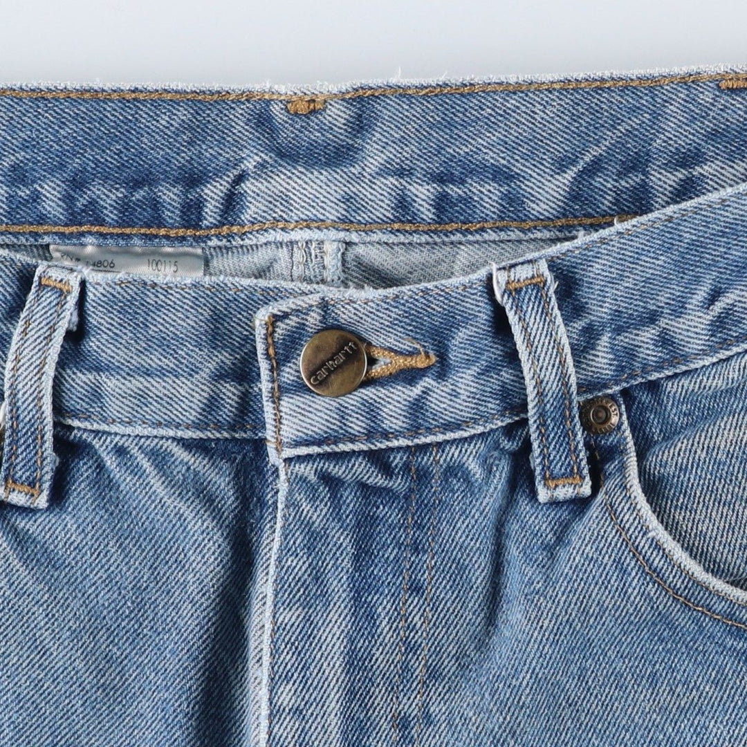 Carhartt Relaxed Fit Tapered Denim Pants for Men, W34 equivalent cotton blue type Vintage Second Hand