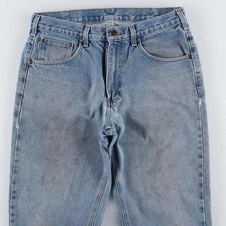 Carhartt Relaxed Fit Tapered Denim Pants for Men, W34 equivalent cotton blue type Vintage Second Hand