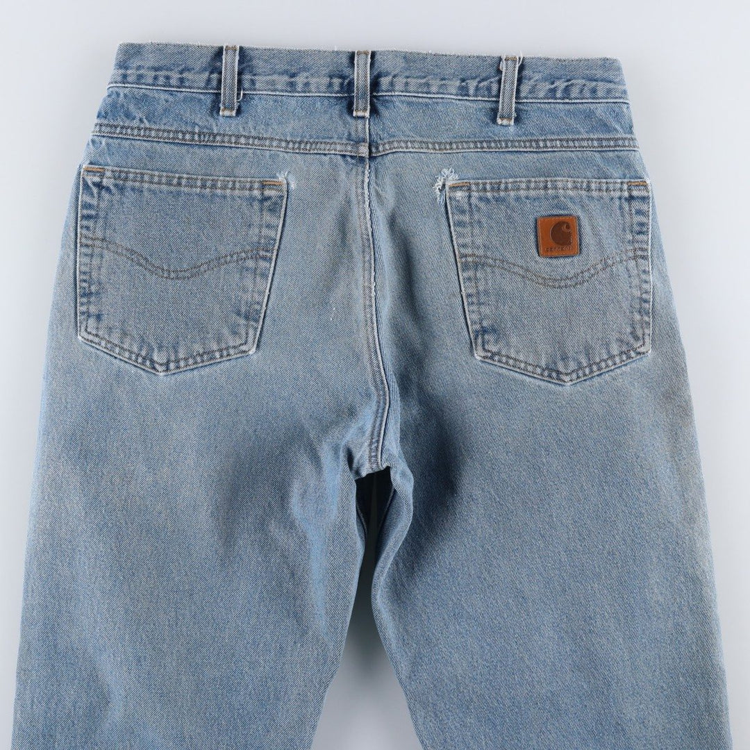 Carhartt Relaxed Fit Tapered Denim Pants for Men, W34 equivalent cotton blue type Vintage Second Hand