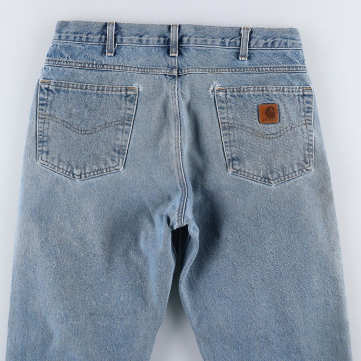 Carhartt Relaxed Fit Tapered Denim Pants for Men, W34 equivalent cotton blue type Vintage Second Hand