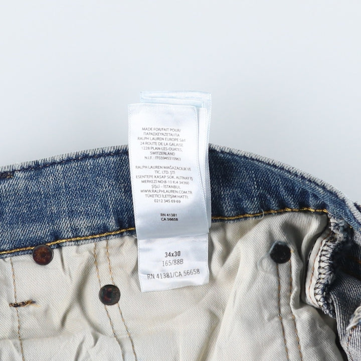 Ralph Lauren POLO RALPH LAUREN men's tapered denim pants, size W35 cotton blue type Vintage Second Hand