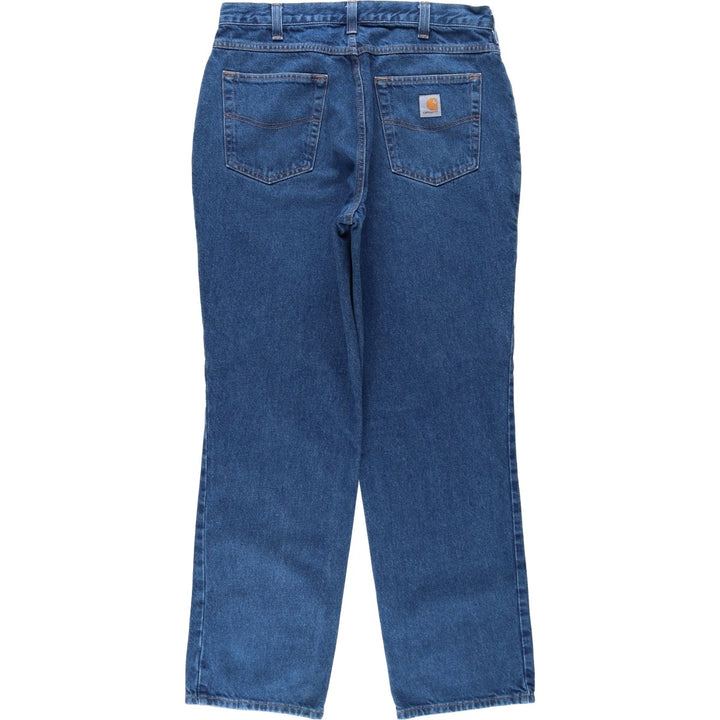 Carhartt Relaxed Fit Tapered Denim Pants for Men, W35 cotton blue type Vintage Second Hand