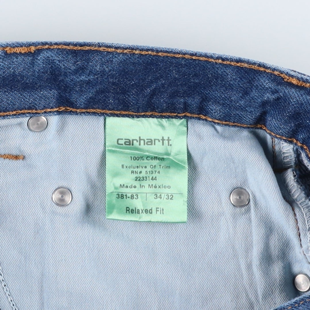 Carhartt Relaxed Fit Tapered Denim Pants for Men, W35 cotton blue type Vintage Second Hand