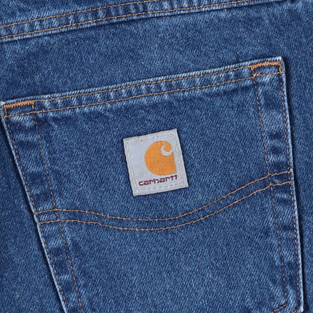 Carhartt Relaxed Fit Tapered Denim Pants for Men, W35 cotton blue type Vintage Second Hand
