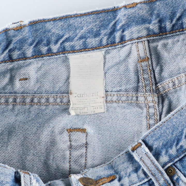 Carhartt Loose Fit Straight Denim Pants, Men's Size W34 (approx.) unclear blue type Vintage Second Hand