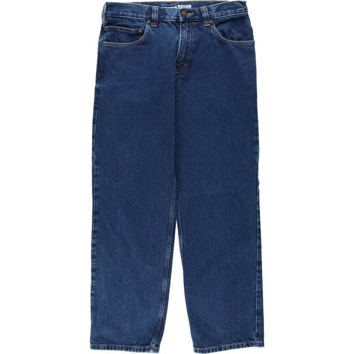 Carhartt Relaxed Fit Tapered Denim Pants for Men, W33 equivalent cotton blue type Vintage Second Hand