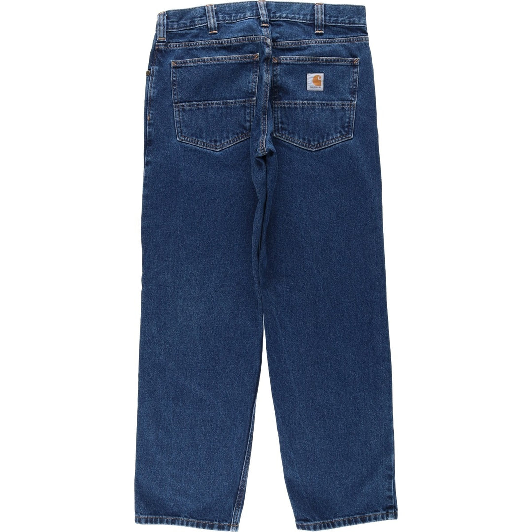 Carhartt Relaxed Fit Tapered Denim Pants for Men, W33 equivalent cotton blue type Vintage Second Hand