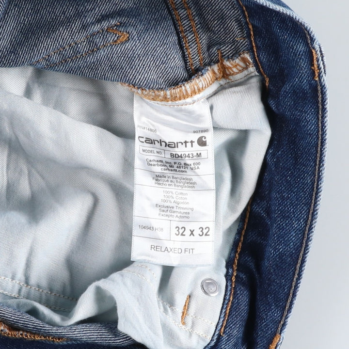 Carhartt Relaxed Fit Tapered Denim Pants for Men, W33 equivalent cotton blue type Vintage Second Hand