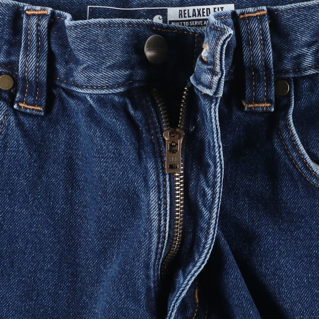 Carhartt Relaxed Fit Tapered Denim Pants for Men, W33 equivalent cotton blue type Vintage Second Hand