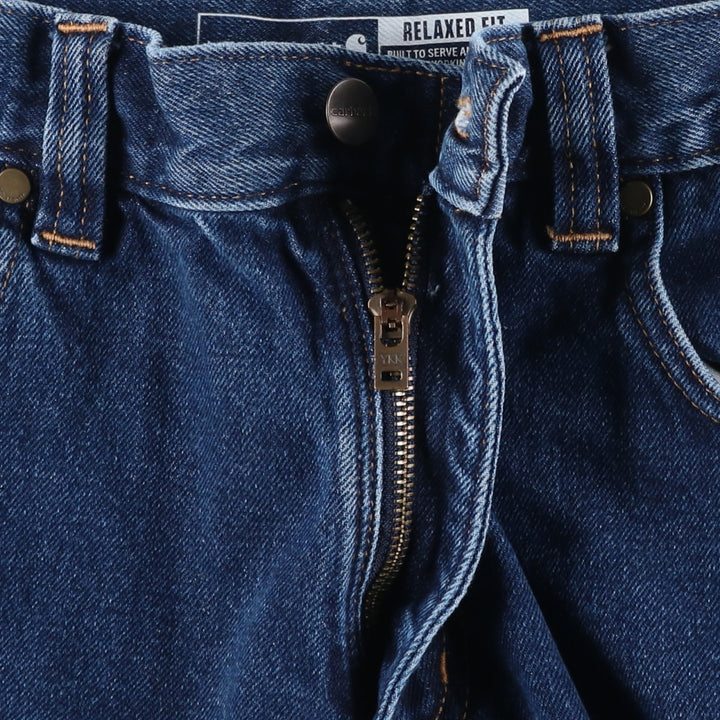 Carhartt Relaxed Fit Tapered Denim Pants for Men, W33 equivalent cotton blue type Vintage Second Hand