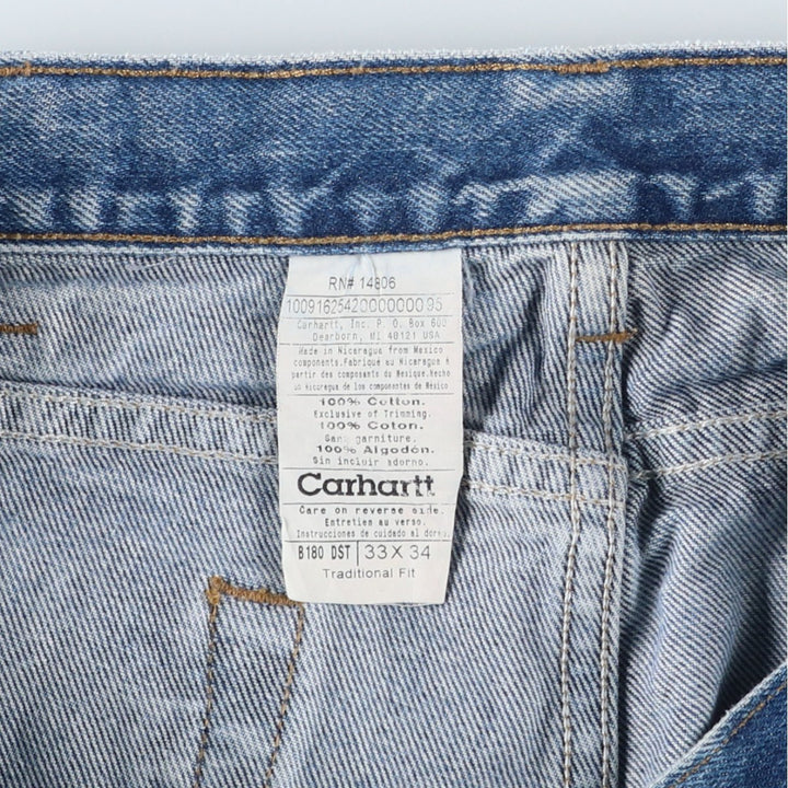 Carhartt Traditional Fit Tapered Denim Pants, Men's, Size W33 cotton blue type Vintage Second Hand