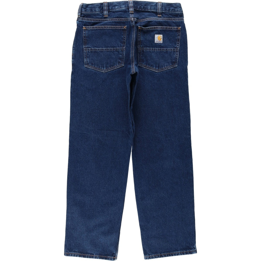 Carhartt Relaxed Fit Tapered Denim Pants for Men, W33 equivalent cotton blue type Vintage Second Hand
