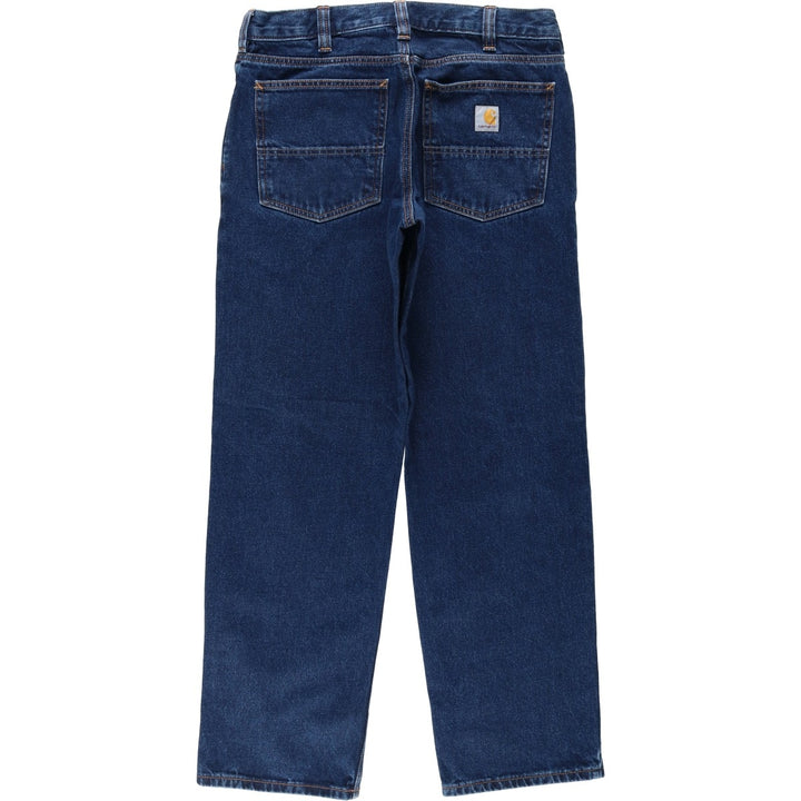 Carhartt Relaxed Fit Tapered Denim Pants for Men, W33 equivalent cotton blue type Vintage Second Hand