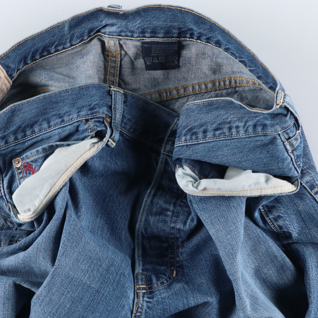 Ralph Lauren POLO RALPH LAUREN straight denim pants for men, W37 equivalent cotton blue type Vintage Second Hand