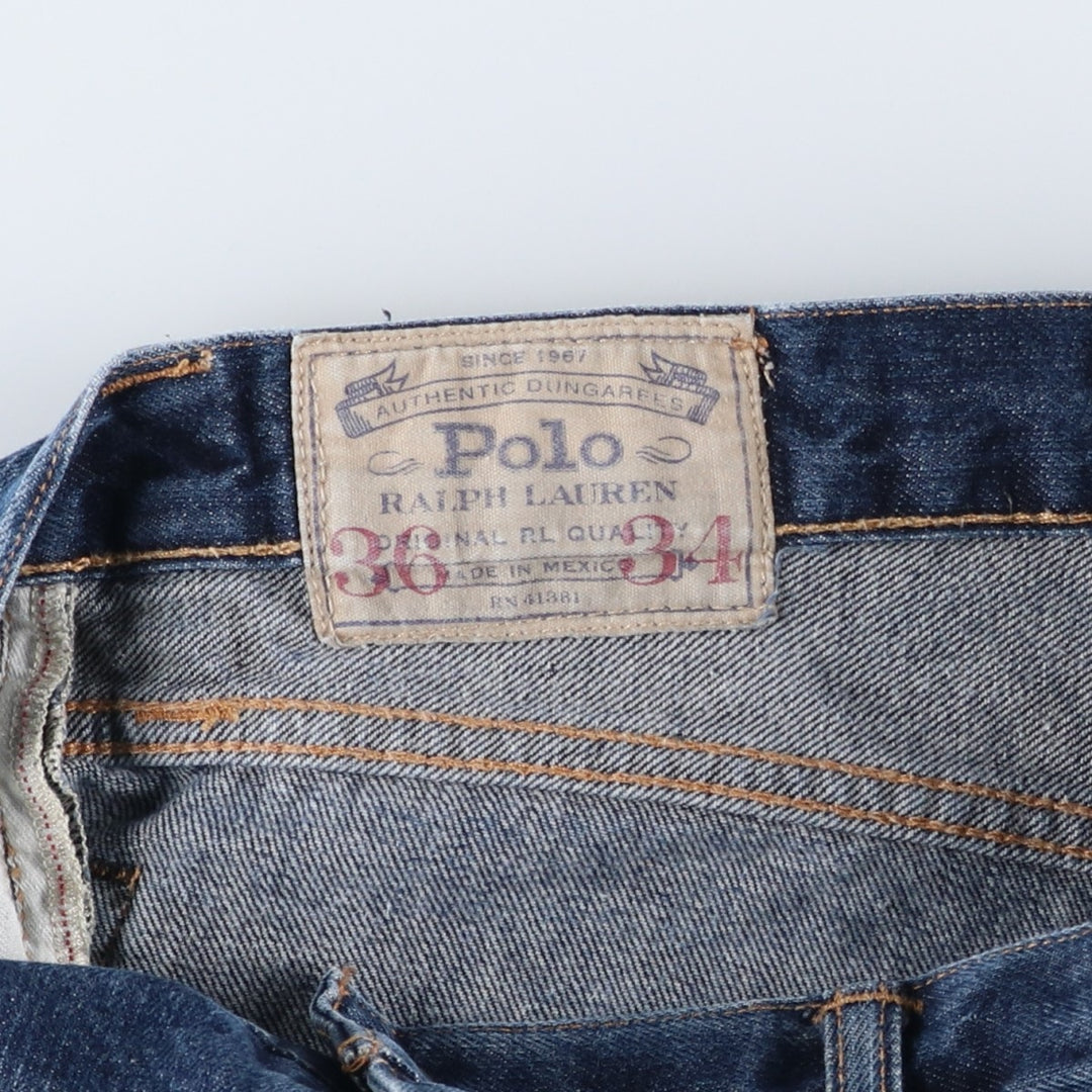 Ralph Lauren POLO RALPH LAUREN tapered denim pants for men, W38 equivalent cotton blue type Vintage Second Hand