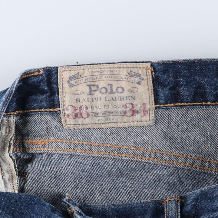 Ralph Lauren POLO RALPH LAUREN tapered denim pants for men, W38 equivalent cotton blue type Vintage Second Hand