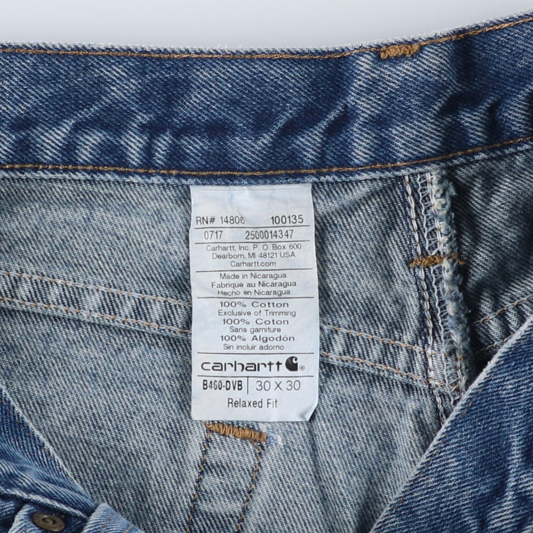 Carhartt Relaxed Fit Tapered Denim Pants for Men, W32 equivalent cotton blue type Vintage Second Hand