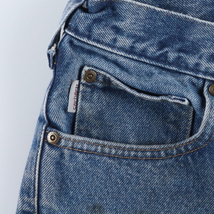 Carhartt Relaxed Fit Tapered Denim Pants for Men, W32 equivalent cotton blue type Vintage Second Hand