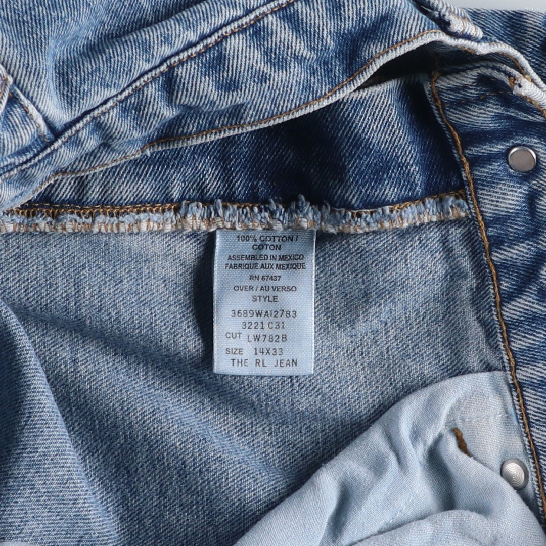 Ralph Lauren POLO RALPH LAUREN Tapered Denim Pants, Men's Size W32 (approx.) cotton blue type Vintage Second Hand