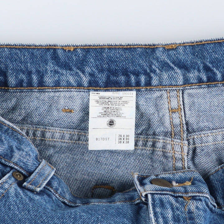 00'S Carhartt tapered denim pants for men, size w36 cotton blue type Vintage Second Hand