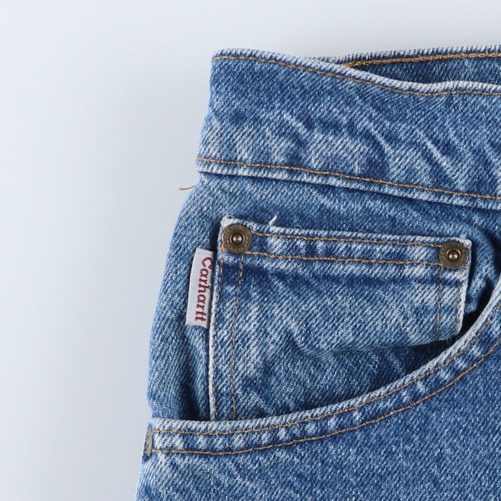 00'S Carhartt tapered denim pants for men, size w36 cotton blue type Vintage Second Hand