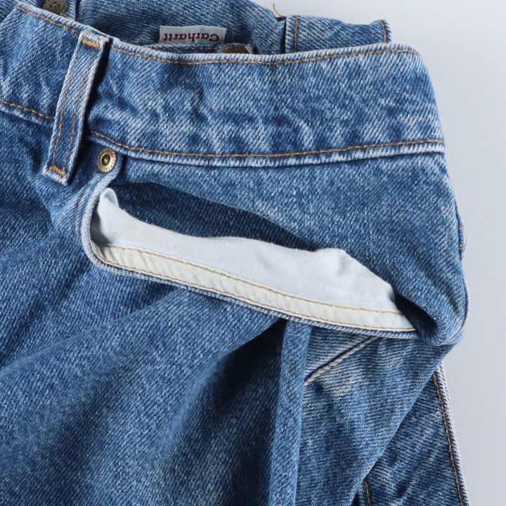 00'S Carhartt tapered denim pants for men, size w36 cotton blue type Vintage Second Hand