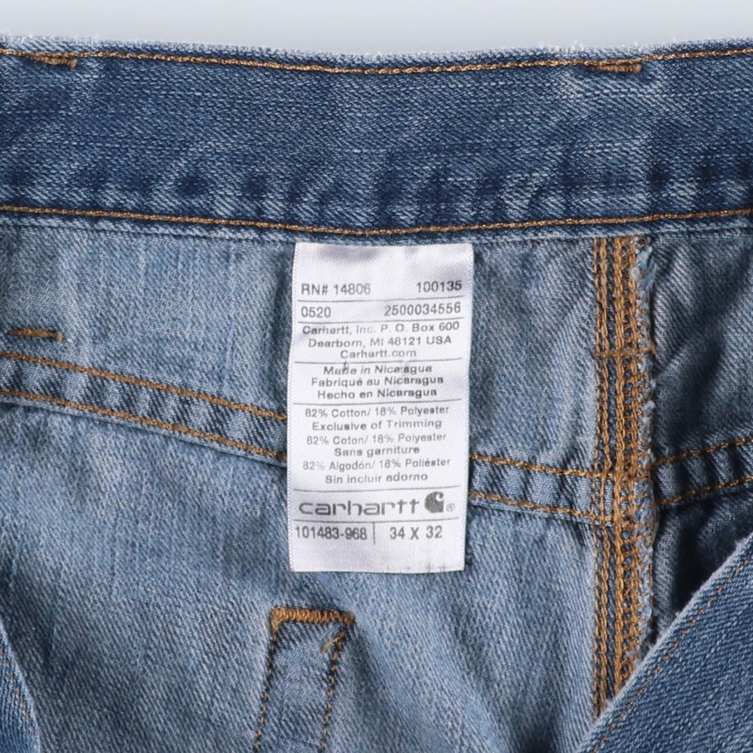 Carhartt Tapered Denim Pants for Men, W34 equivalent cotton blue type Vintage Second Hand