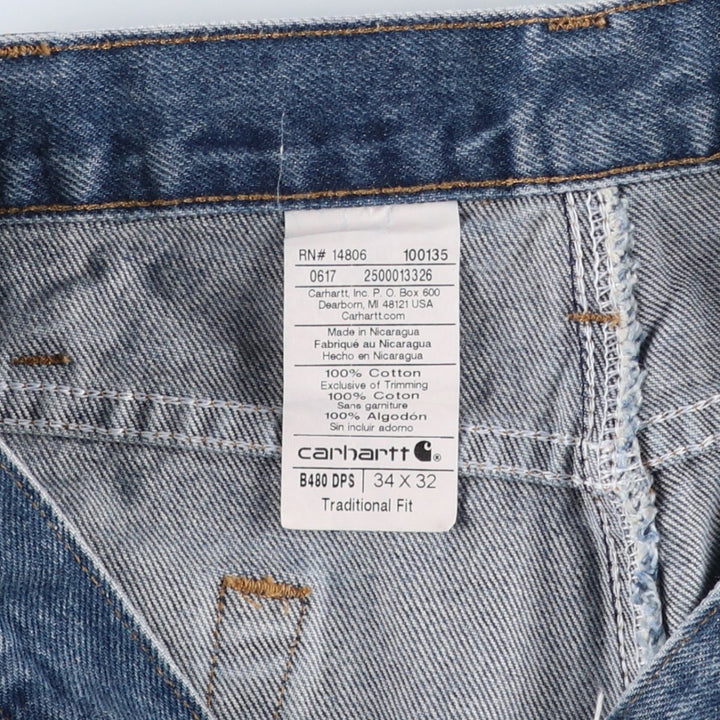 Carhartt Traditional FIT Tapered Denim Pants Men's W36 cotton blue type Vintage Second Hand