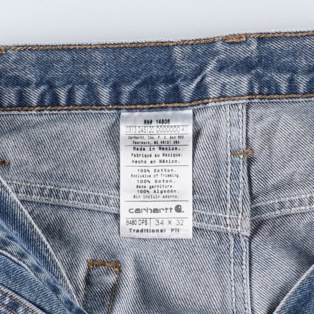 Carhartt Traditional FIT Straight Denim Pants, Men's, W36 equivalent cotton blue type Vintage Second Hand