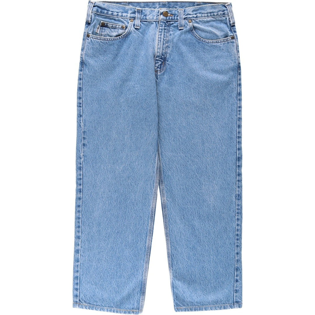 Carhartt Straight Denim Pants, Men's W36 (approx.) unclear blue type Vintage Second Hand