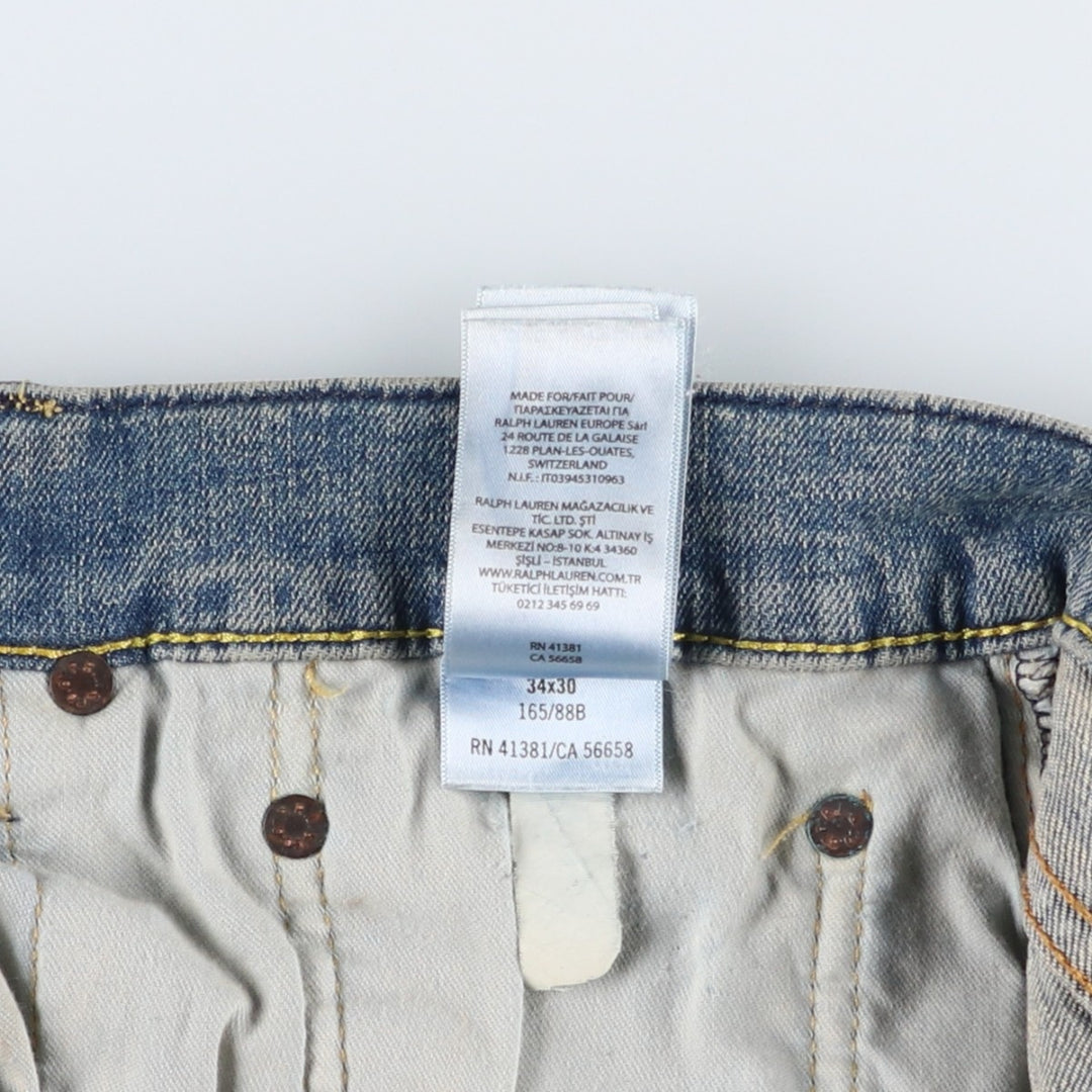 Ralph Lauren POLO RALPH LAUREN straight denim pants for men, W36 equivalent cotton blue type Vintage Second Hand
