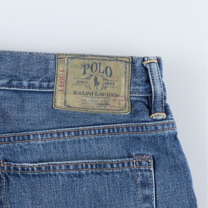 Ralph Lauren straight-leg denim pants, men's size W35 (approx.) cotton blue type Vintage Second Hand
