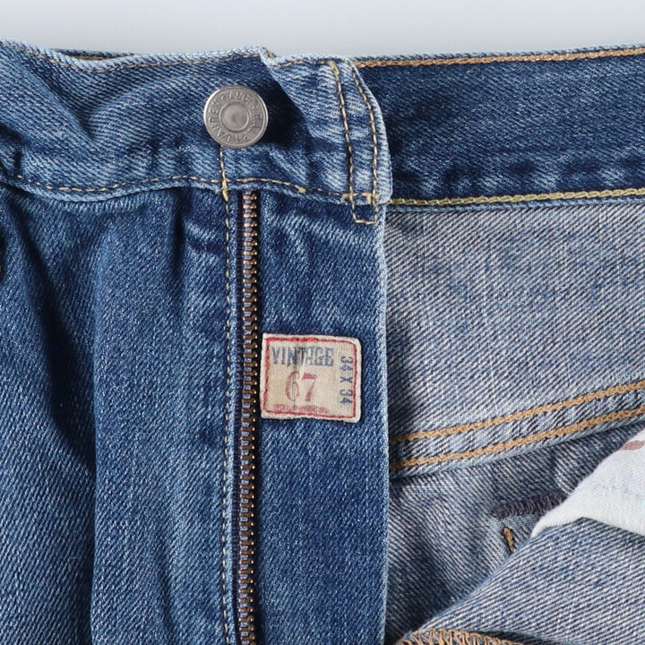 Ralph Lauren straight-leg denim pants, men's size W35 (approx.) cotton blue type Vintage Second Hand