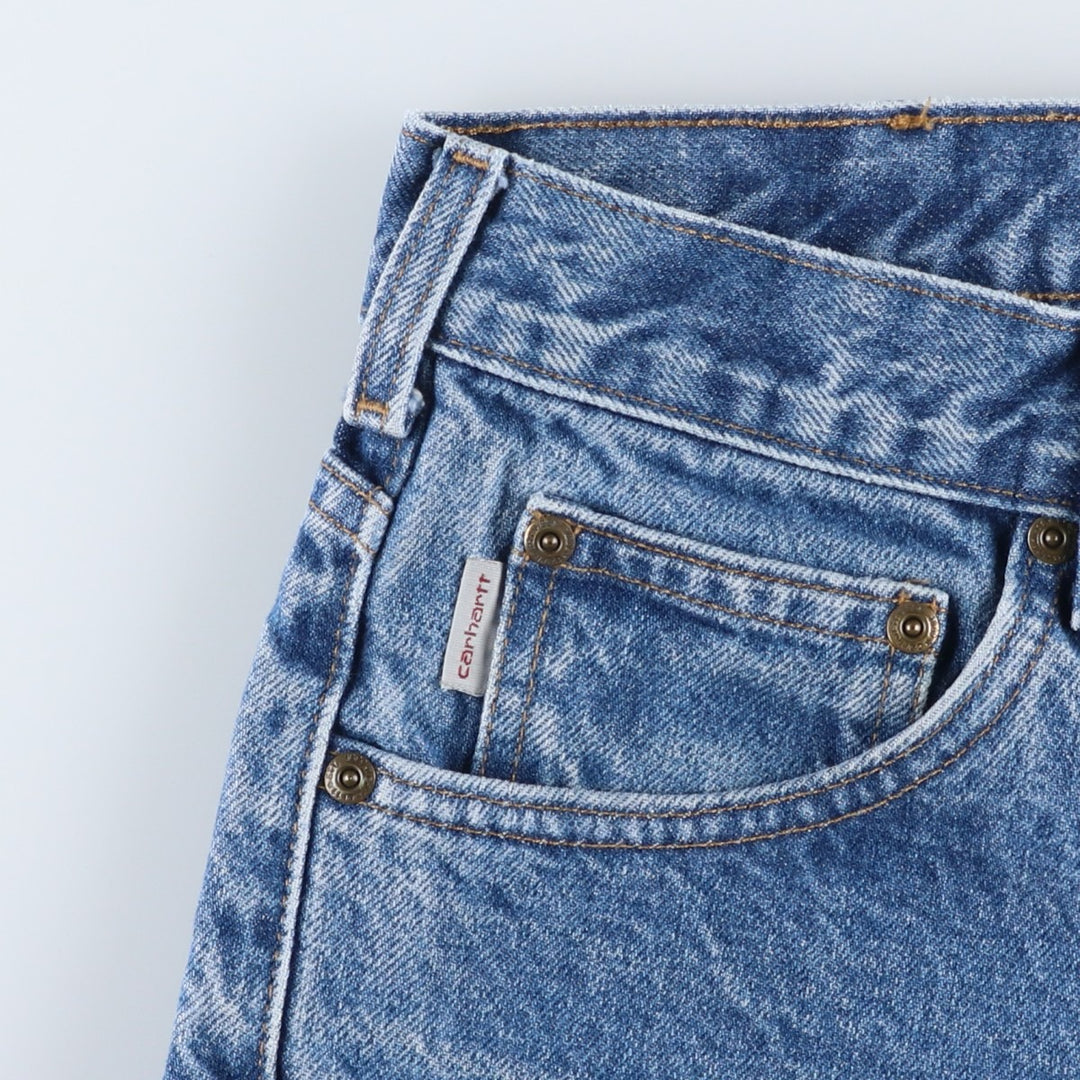 Carhartt Traditional Fit Tapered Denim Pants, Men's W32 (approx.), Zipper Fly cotton blue type Vintage Second Hand