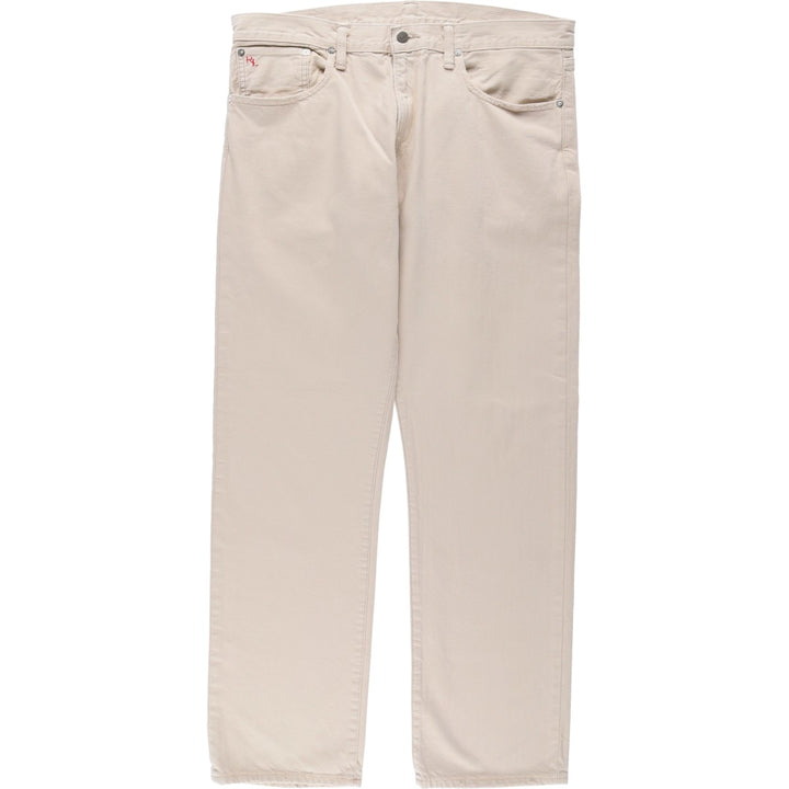 Ralph Lauren POLO RALPH LAUREN straight denim pants for men, W37 equivalent cotton Beige type Vintage Second Hand
