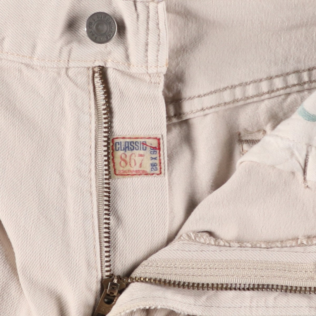 Ralph Lauren POLO RALPH LAUREN straight denim pants for men, W37 equivalent cotton Beige type Vintage Second Hand