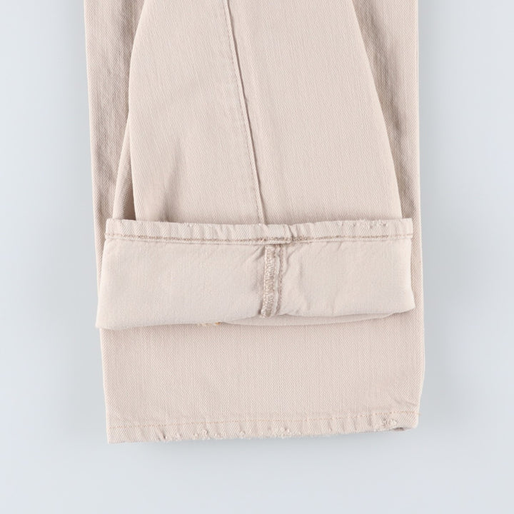 Ralph Lauren POLO RALPH LAUREN straight denim pants for men, W37 equivalent cotton Beige type Vintage Second Hand