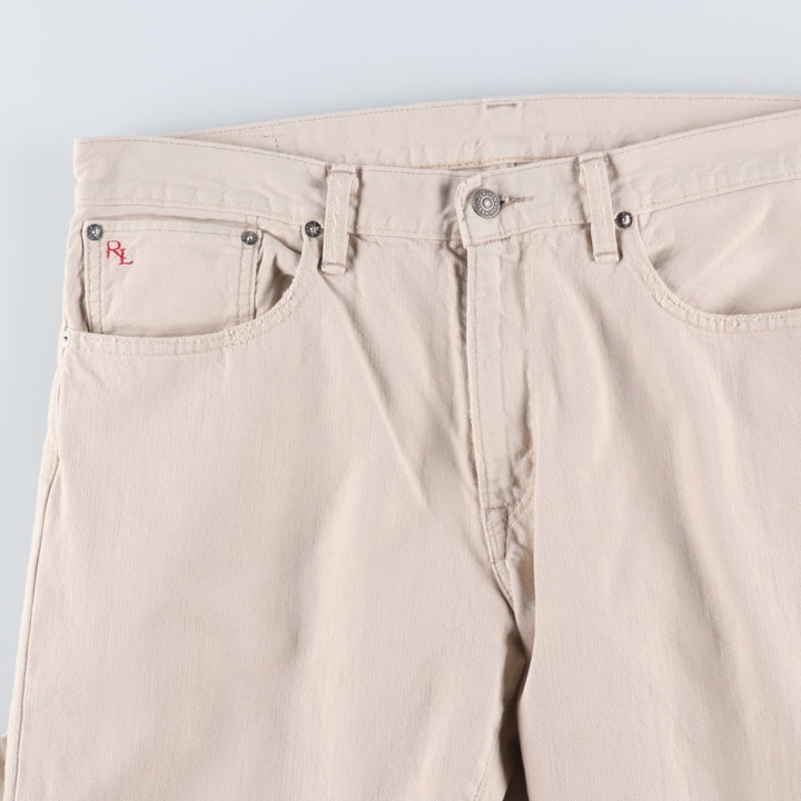 Ralph Lauren POLO RALPH LAUREN straight denim pants for men, W37 equivalent cotton Beige type Vintage Second Hand