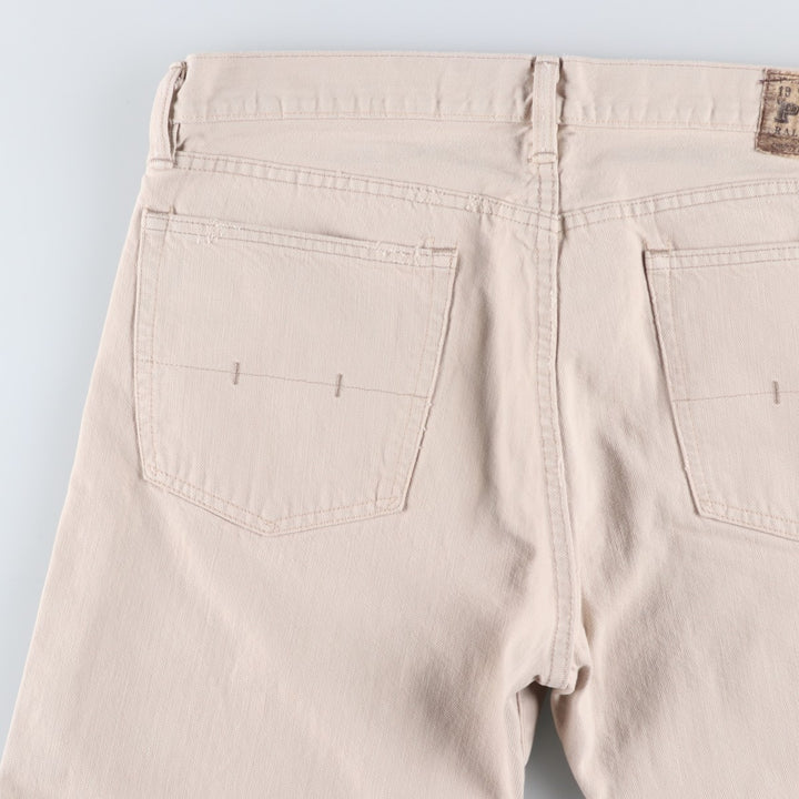 Ralph Lauren POLO RALPH LAUREN straight denim pants for men, W37 equivalent cotton Beige type Vintage Second Hand